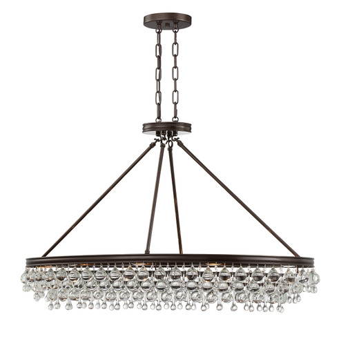 Calypso Eight Light Chandelier in Vibrant Bronze (60|279-VZ)