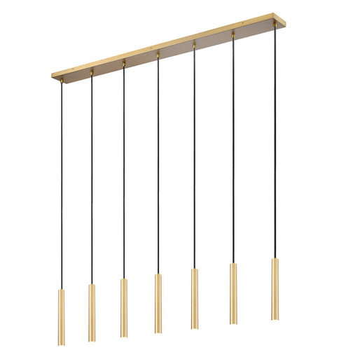 Forest LED Linear Chandelier in Modern Gold (224|919MP12-7L-MGLD-LED)