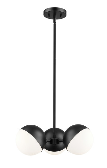 Realm Sphere Three Light Chandelier in Matte Black (224|7517-3MB) Realm Sphere Three Light Chandelier in Matte Black (224|7517-3MB)