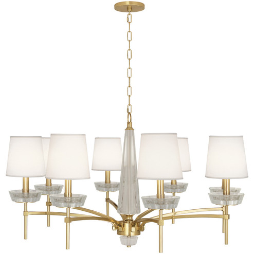 Cristallo Eight Light Chandelier in Modern Brass w/ Clear Crystal (165|625C) Cristallo Eight Light Chandelier in Modern Brass w/ Clear Crystal (165|625C)
