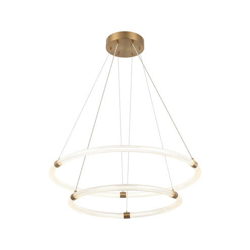 Inkara LED Pendant in Aged Gold Brass (423|C34856AG)