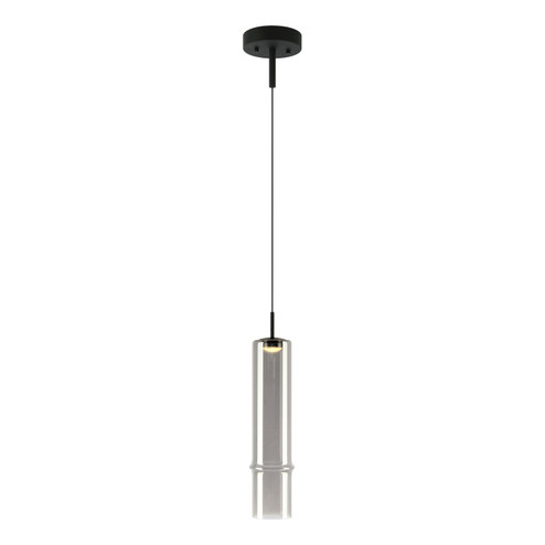Bambu One Light Pendant in Matte Black + Smoked Glass (423|C30601MBSM)