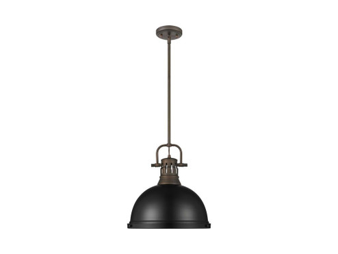 Duncan One Light Pendant in Rubbed Bronze (62|3604-L RBZ-BLK)