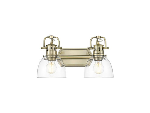 Duncan Two Light Vanity in Aged Brass (62|3602-BA2 AB-CLR)