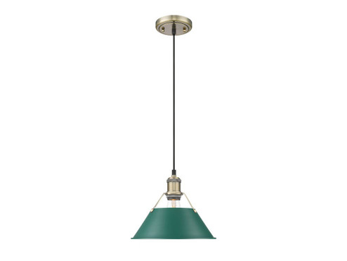 Orwell One Light Pendant in Aged Brass (62|3306-M AB-GN)