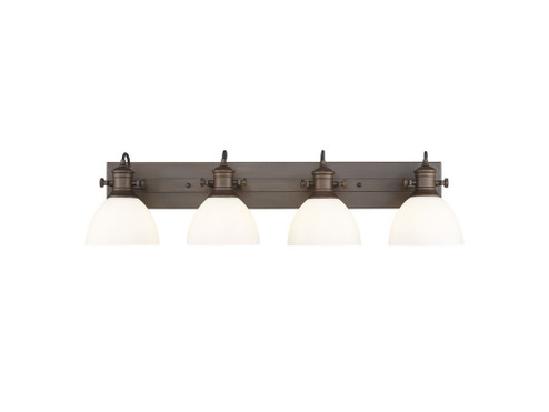 Hines Four Light Vanity in Rubbed Bronze (62|3118-BA4 RBZ-OP)