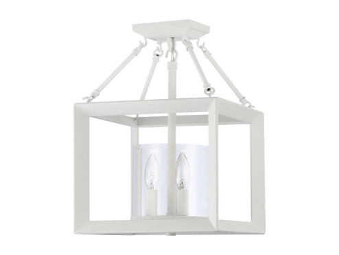 Smyth Three Light Semi-Flush Mount in Natural White (62|2073-SF NWT-CLR)