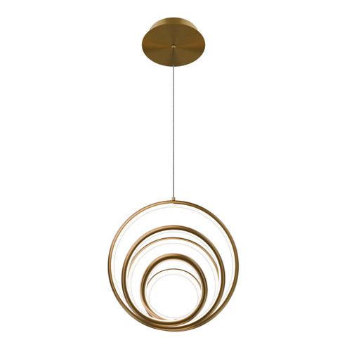 Hoopla LED Pendant in Aged Brass (34|PD-81513-40-AB)