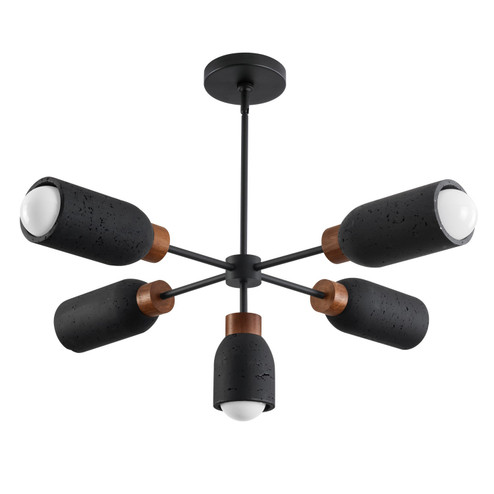 Pompeii Five Light Pendant in Lava / Black (16|10625LVBK) Pompeii Five Light Pendant in Lava / Black (16|10625LVBK)