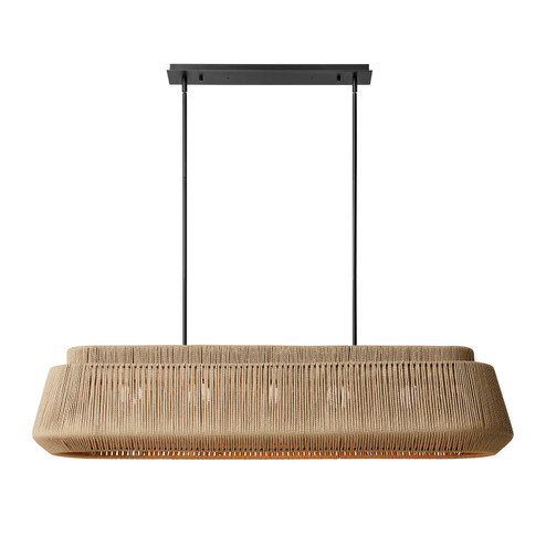 Eco Five Light Linear Pendant in Matte Black (102|ECO-8299-MBLK)