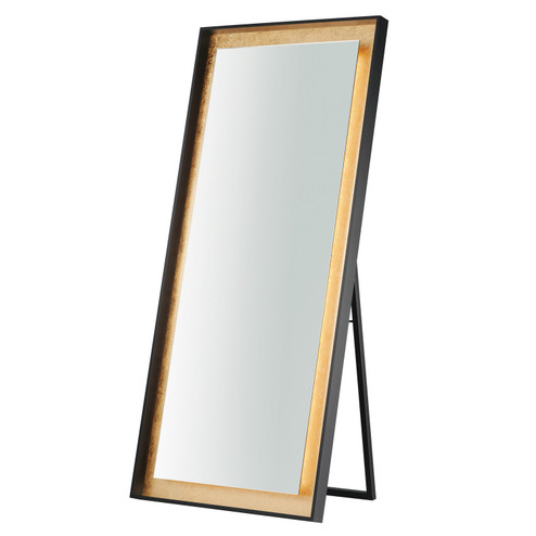 Floating LED Mirror in Gold Leaf / Black (86|E42046-GLBK)