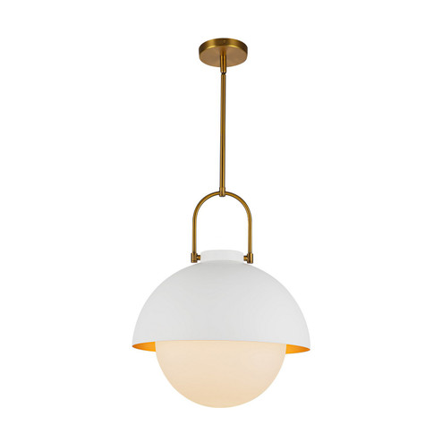 Harper One Light Pendant in White/Opal Glass (452|PD507216WHOP) Harper One Light Pendant in White/Opal Glass (452|PD507216WHOP)