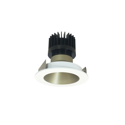 LED Reflector in Champagne Haze Reflector / Matte Powder White Flange (167|NIO-4RNDCCDXCHMPW/HL)