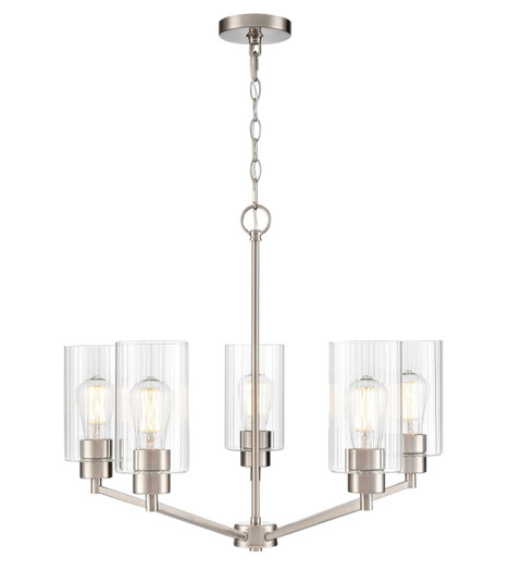 Beverlly Five Light Chandelier in Brushed Nickel (59|9515-BN)