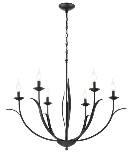 Charlize Six Light Chandelier in Matte Black (59|44106-MB)