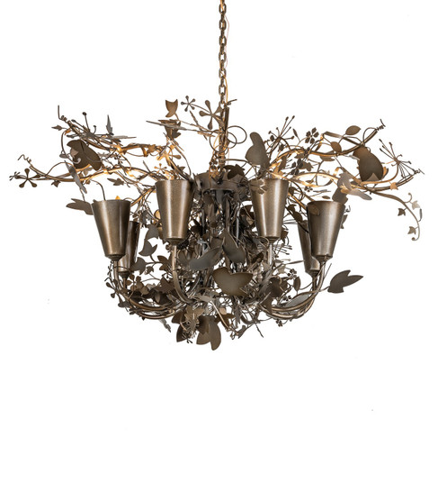 Lau Lau Eight Light Chandelier in Antique Hammer Gold (57|276859)
