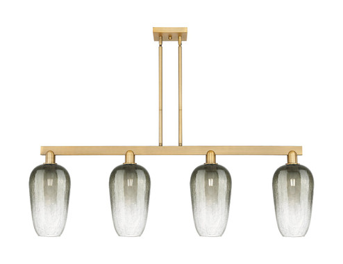 Arcadia Four Light Island Pendant in Brushed Brass (405|716-4I-BB-G484-7SL)
