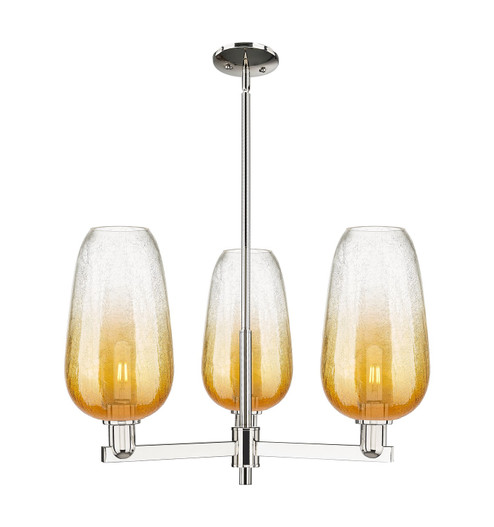 Arcadia Three Light Flush Mount in Polished Nickel (405|716-3CR-PN-G484-7AM)