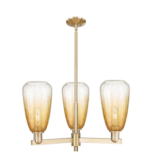 Arcadia Three Light Flush Mount in Champagne Bronze (405|716-3CR-CB-G480-6AM)