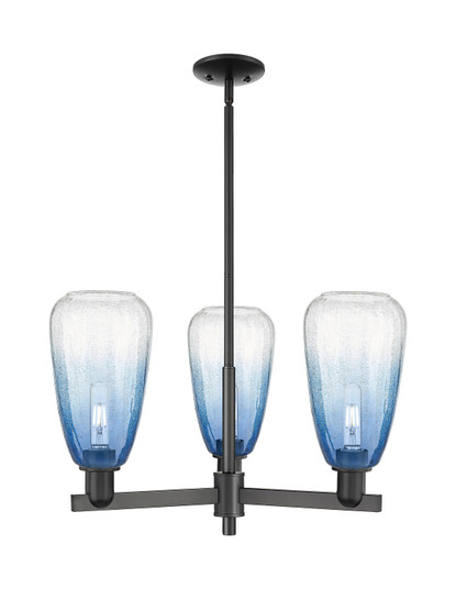 Arcadia Three Light Flush Mount in Matte Black (405|716-3CR-BK-G480-6SB)