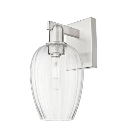 Arcadia One Light Wall Sconce in Brushed Satin Nickel (405|716-1W-SN-G457-6CL) Arcadia One Light Wall Sconce in Brushed Satin Nickel (405|716-1W-SN-G457-6CL)