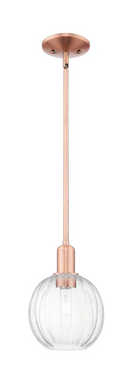 Arcadia One Light Pendant in Antique Copper (405|716-1S-AC-G458-7CL) Arcadia One Light Pendant in Antique Copper (405|716-1S-AC-G458-7CL)