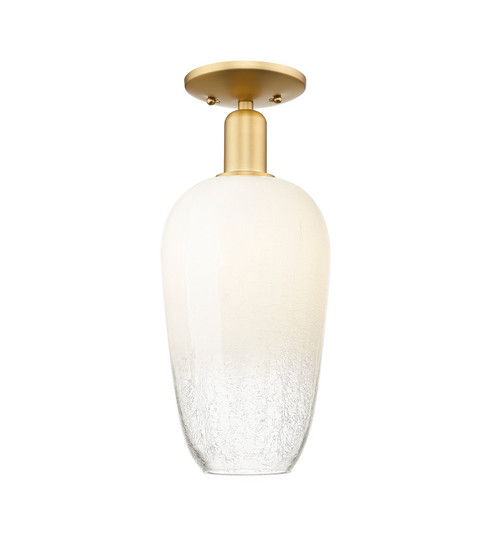Arcadia One Light Semi-Flush Mount in Satin Gold (405|716-1C-SG-G484-7OP)