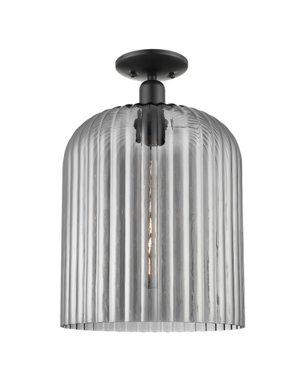 Arcadia One Light Semi-Flush Mount in Matte Black (405|716-1C-BK-G559-12SM)