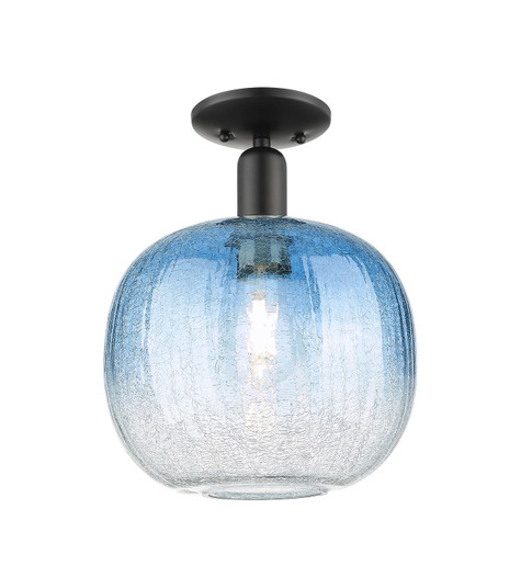 Arcadia One Light Semi-Flush Mount in Matte Black (405|716-1C-BK-G481-10SB)