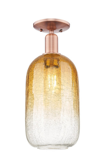 Arcadia One Light Semi-Flush Mount in Antique Copper (405|716-1C-AC-G482-7AM)