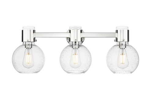 Downtown Urban Three Light Bath Vanity in Polished Nickel (405|464-3W-PN-G464B-7SDY)