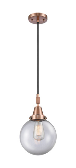 Caden One Light Pendant in Antique Copper (405|447-1P-AC-G202-8) Caden One Light Pendant in Antique Copper (405|447-1P-AC-G202-8)
