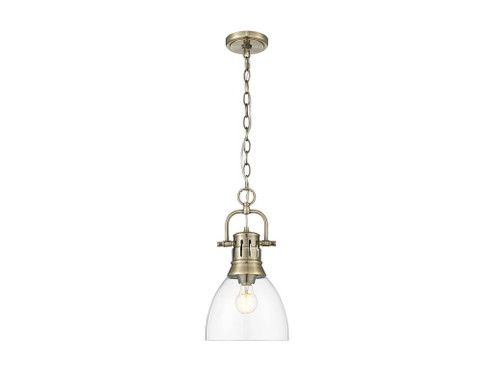 Duncan One Light Pendant in Aged Brass (62|3602-S AB-CLR)