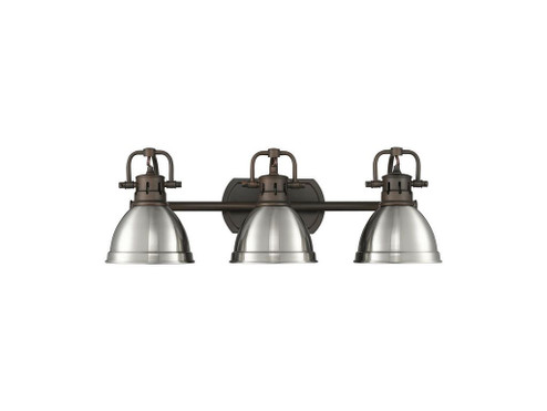 Duncan Three Light Vanity in Rubbed Bronze (62|3602-BA3 RBZ-PW)