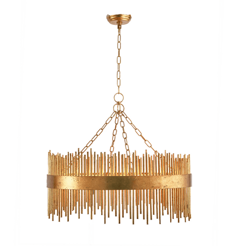 Solaria Eight Light Chandelier in Sunwashed Goldleaf (374|H25118-8) Solaria Eight Light Chandelier in Sunwashed Goldleaf (374|H25118-8)