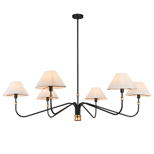 Amélie Six Light Chandelier in Matte Black (374|H25105L-6)