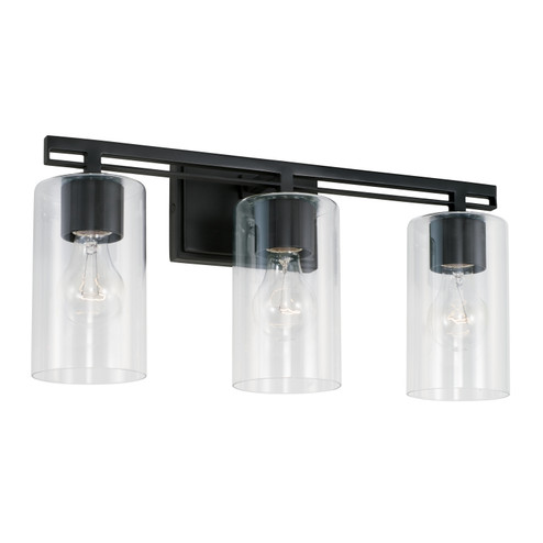 Shelton Three Light Vanity in Matte Black (65|AA1008MB)