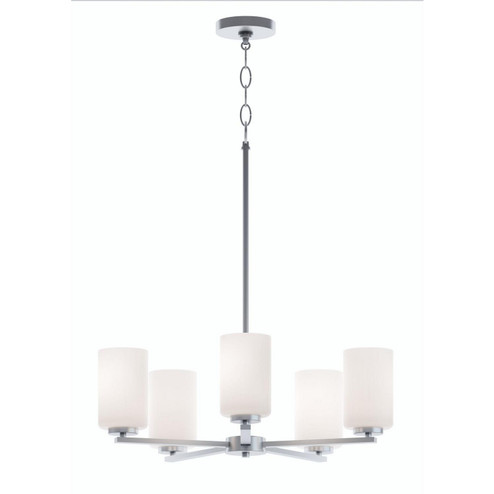 Leo Five Light Chandelier in Satin Nickel (162|LEOP24MBSN) Leo Five Light Chandelier in Satin Nickel (162|LEOP24MBSN)