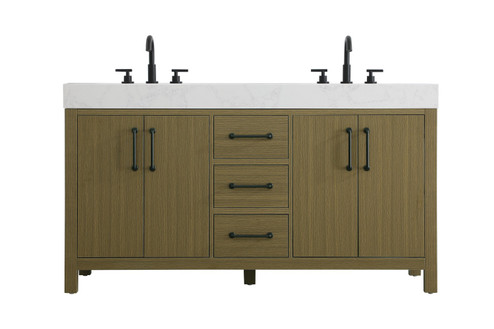 Nathan Bathroom Vanity in Chestnut Brown (173|VF60660DMCB)