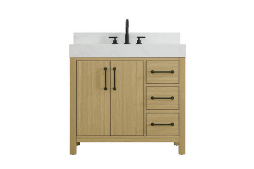 Nathan Bathroom Vanity in Honey Brown (173|VF60636MHB-BS)