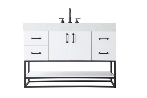 Caroline Bathroom Vanity in White (173|VF29248WH) Caroline Bathroom Vanity in White (173|VF29248WH)