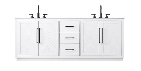 Chase Bathroom Vanity in White (173|VF29084DWH) Chase Bathroom Vanity in White (173|VF29084DWH)