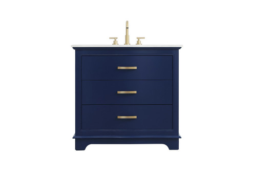 KNOX Bathroom Vanity in Blue (173|VF10236BL)