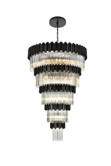 Willow 39 Light Chandelier in Black and Clear (173|3400GR48BK)