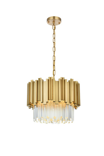 Willow Four Light Chandelier in Satin Gold (173|3400D16SG)