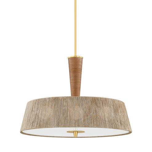 George Three Light Pendant in Aged Brass (70|CB9530-AGB)