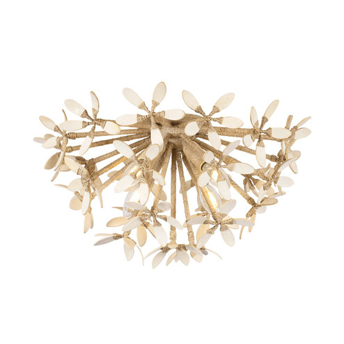 Corfu Four Light Semi Flush Mount in Ivory Coco (68|511-04-IYC) Corfu Four Light Semi Flush Mount in Ivory Coco (68|511-04-IYC)
