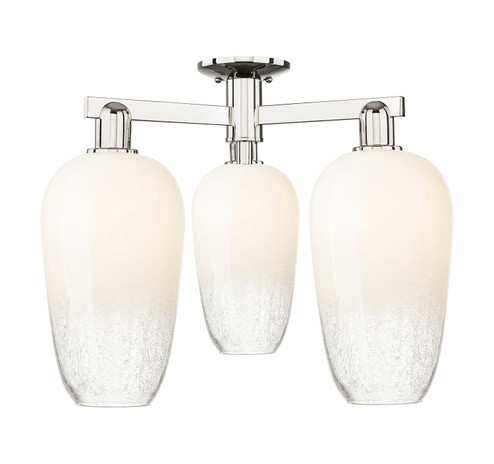 Arcadia Three Light Semi-Flush Mount in Polished Nickel (405|716-3F-PN-G484-7OP) Arcadia Three Light Semi-Flush Mount in Polished Nickel (405|716-3F-PN-G484-7OP)