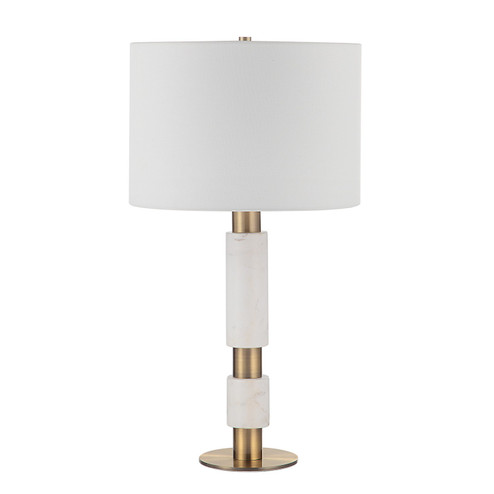 Pirot LED Table Lamp in Honed White Antique Brushed Brass (443|LPT1213)