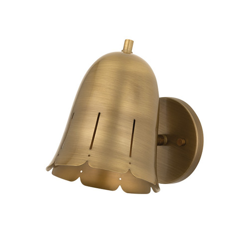 Basil One Light Wall Sconce in Patina Brass (428|H1054101-PBR)